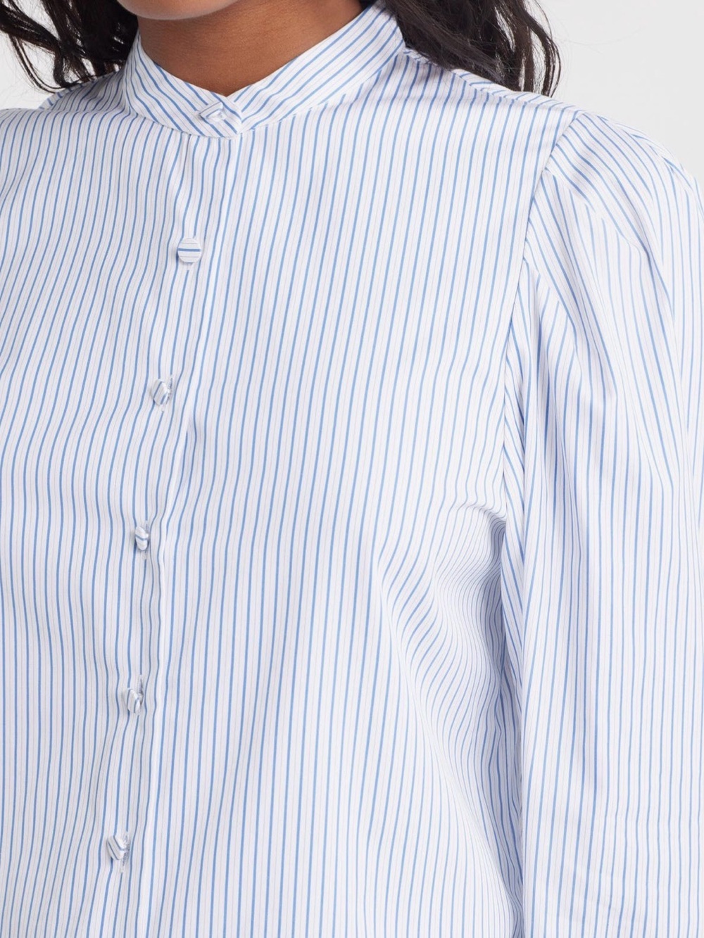 Women’s Blue Pinstripe Cotton Shirt - NWT